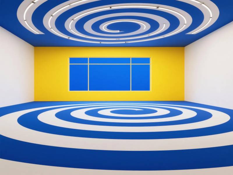 蓝白螺旋空间图片