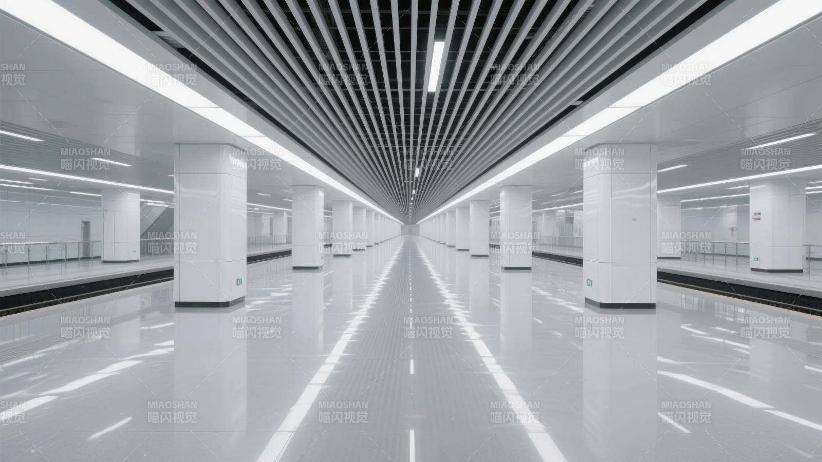 现代地铁站通道图片
