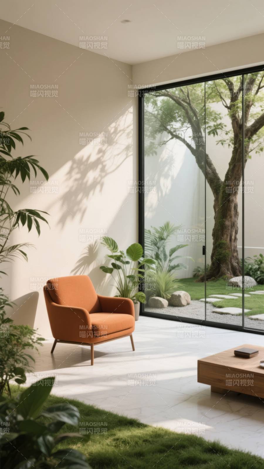 现代庭院静谧一角图片