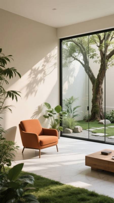 现代庭院静谧一角图片