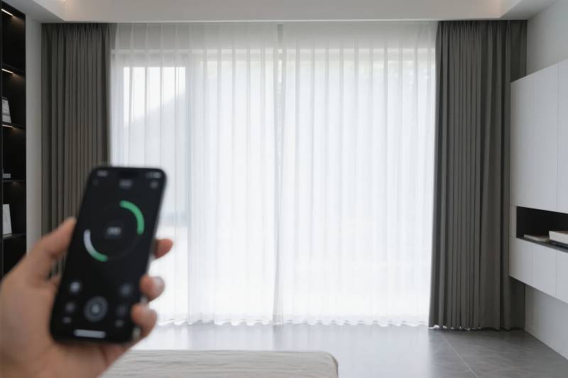 智能遥控窗帘图片