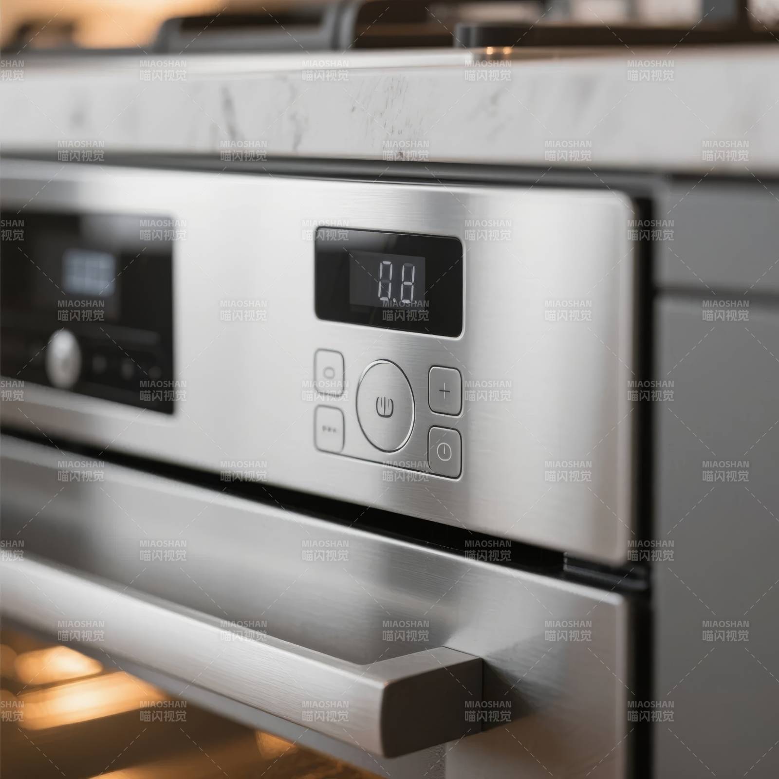 现代厨房烤箱特写图片