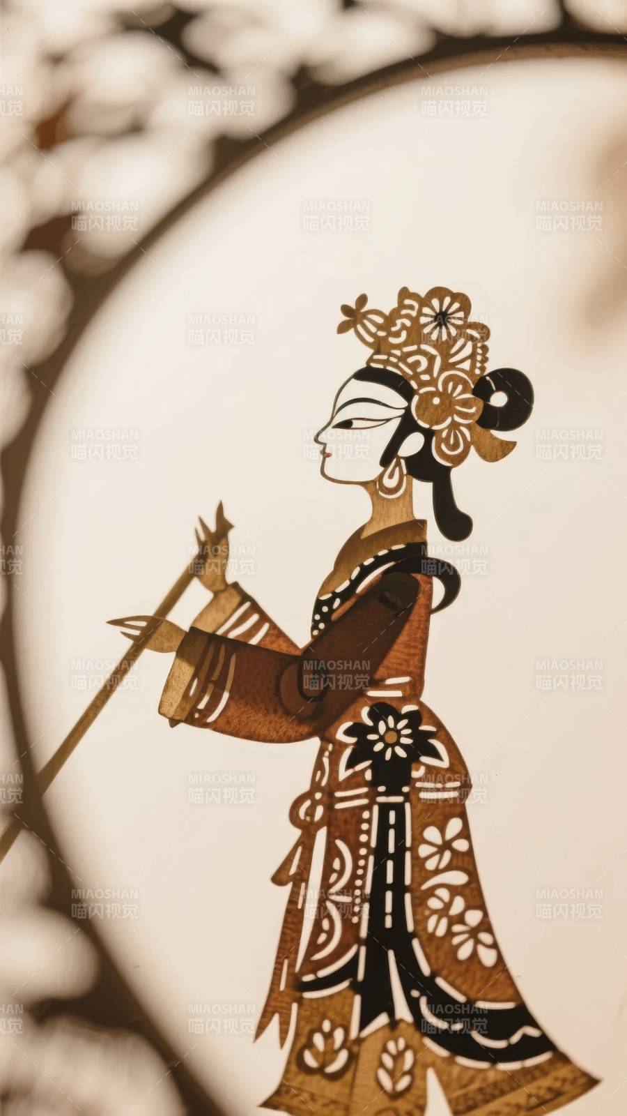 皮影戏美人图片