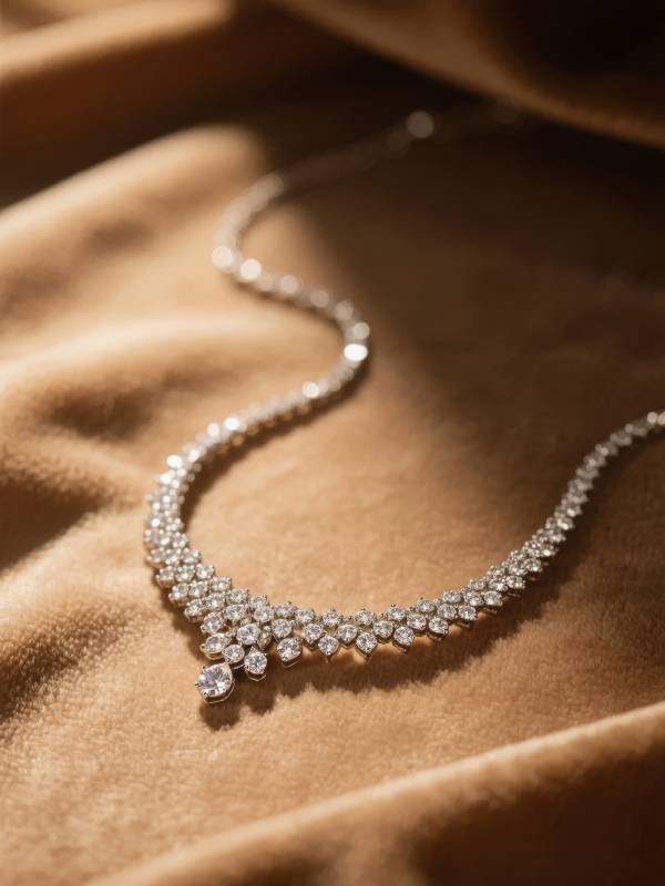 璀璨钻石项链图片