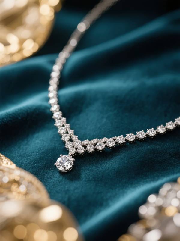 璀璨钻石项链图片