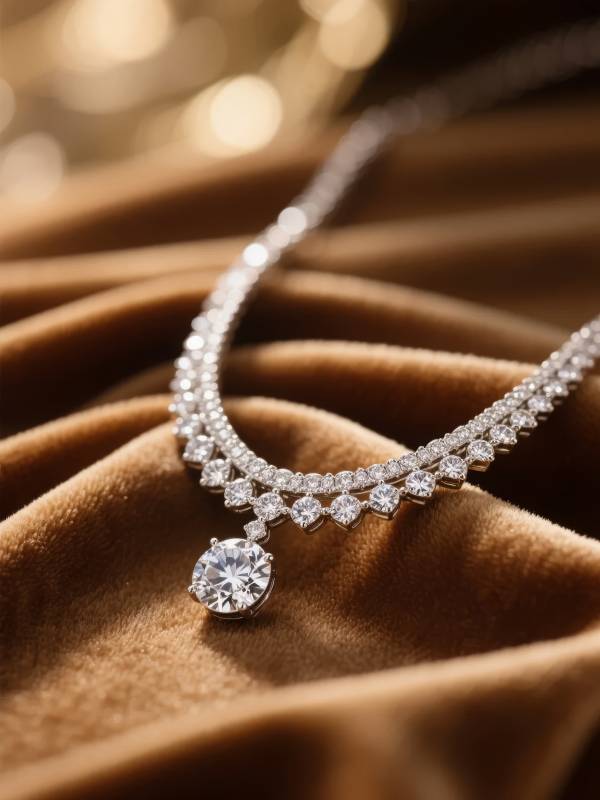 璀璨钻石项链图片