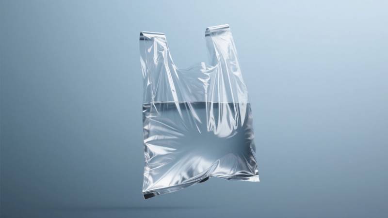 透明塑料袋飘浮图片