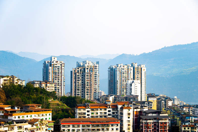 山城高楼林立图片