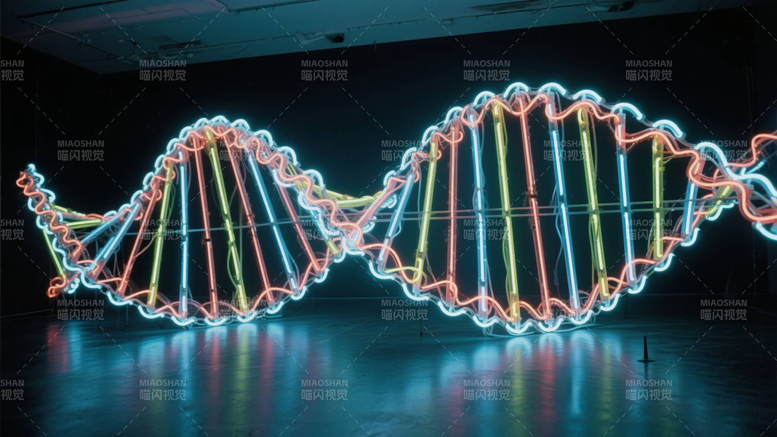 霓虹DNA双螺旋图片