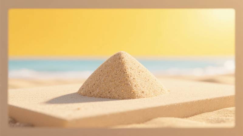 沙滩上的沙堆图片