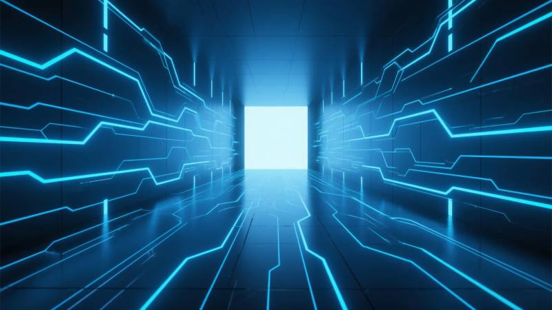 未来科技走廊图片