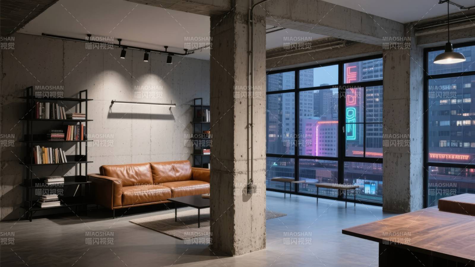 现代都市客厅一角图片