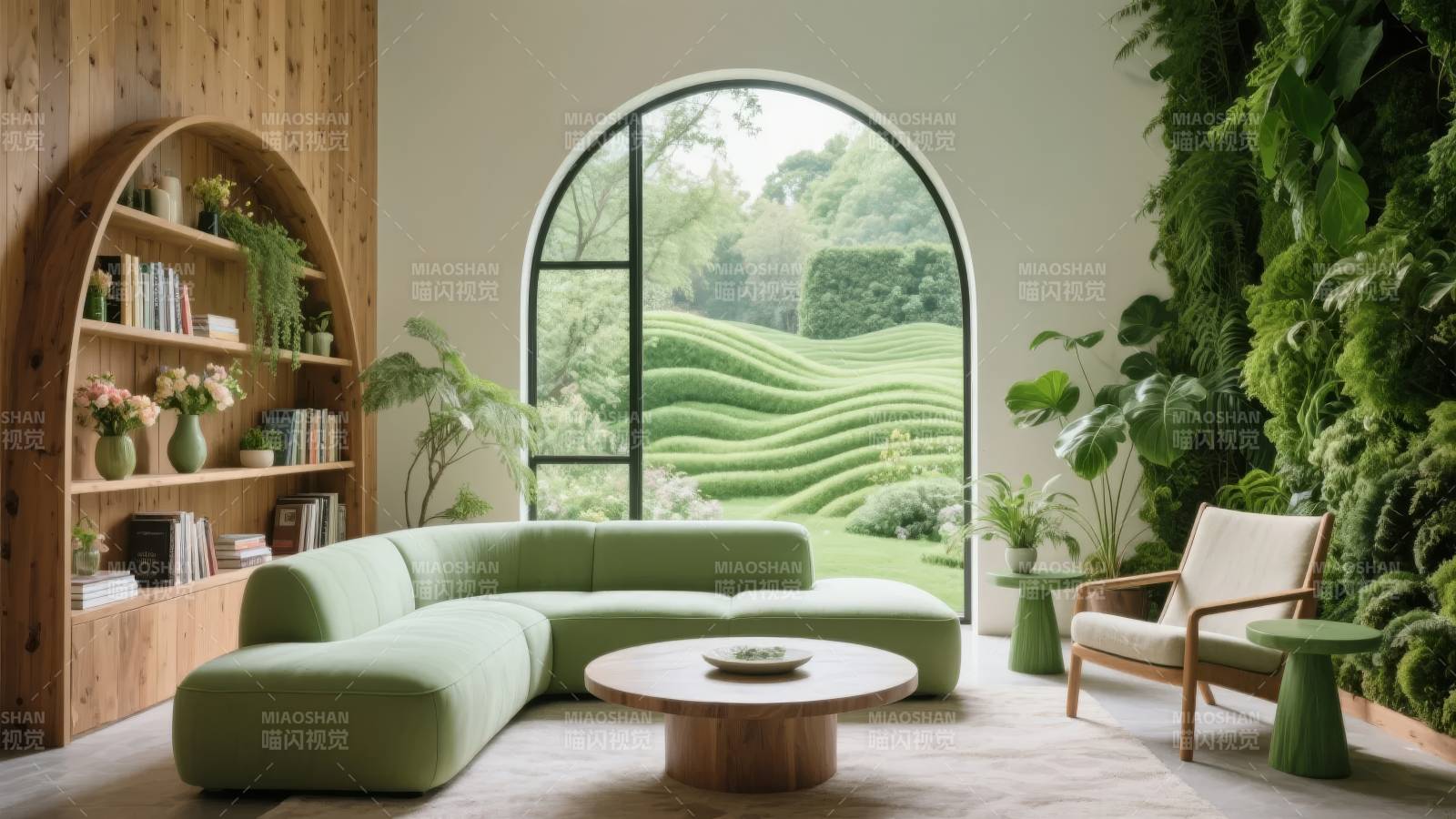 绿意盎然的客厅图片