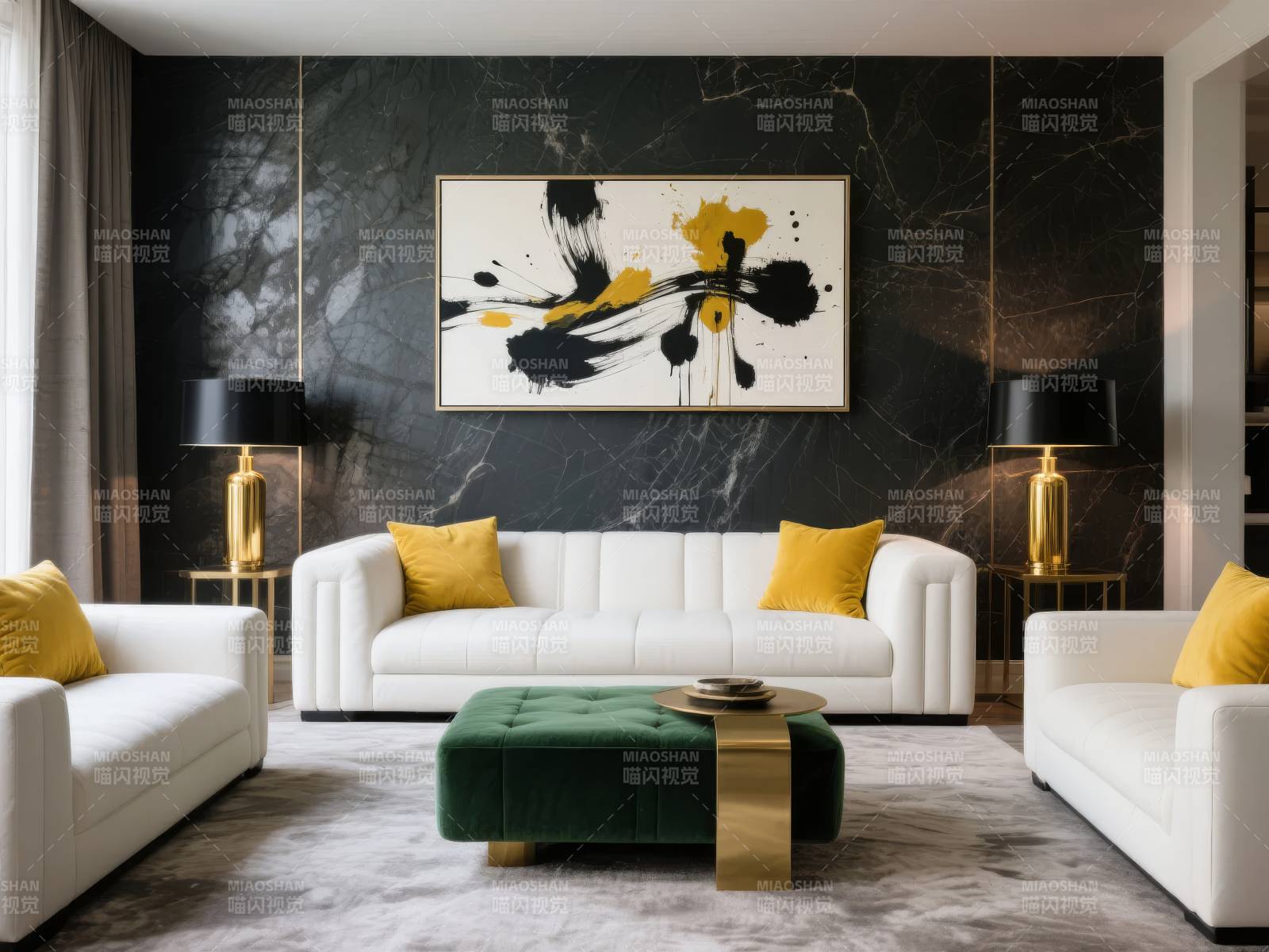 现代客厅艺术装饰图片