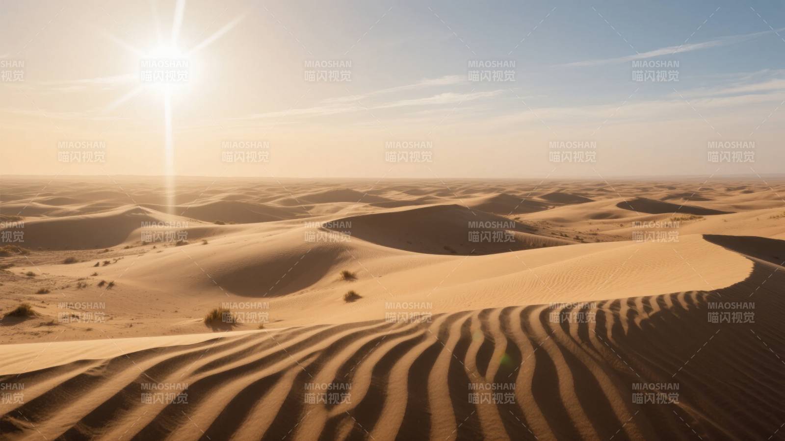 沙漠日出风光图片