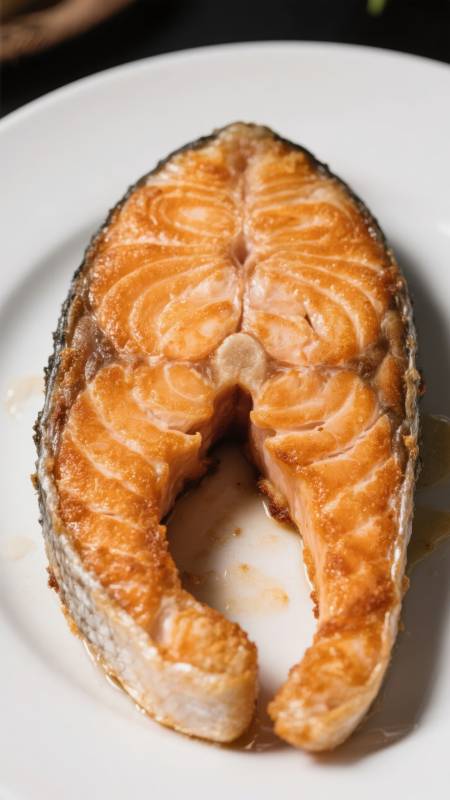 香煎三文鱼排图片