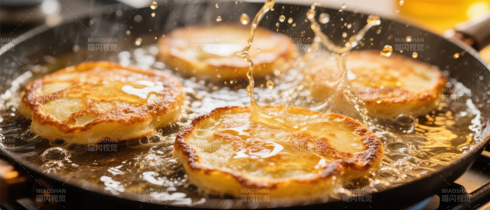 煎饼滋滋作响图片