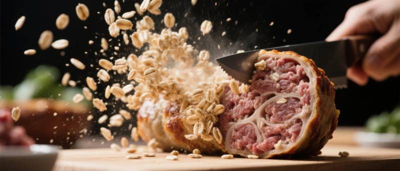 肉卷切开瞬间图片