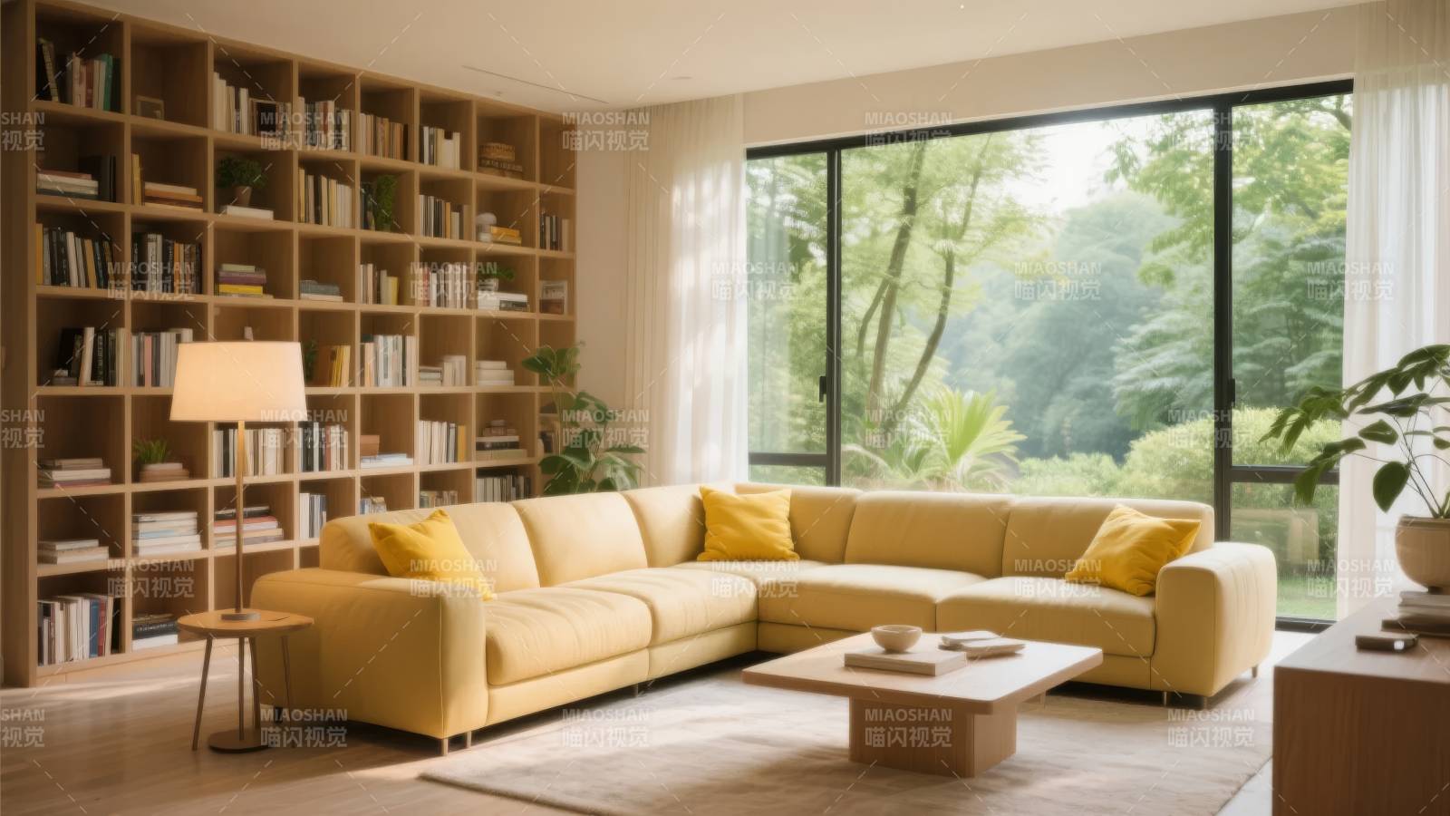 温馨现代客厅一角图片