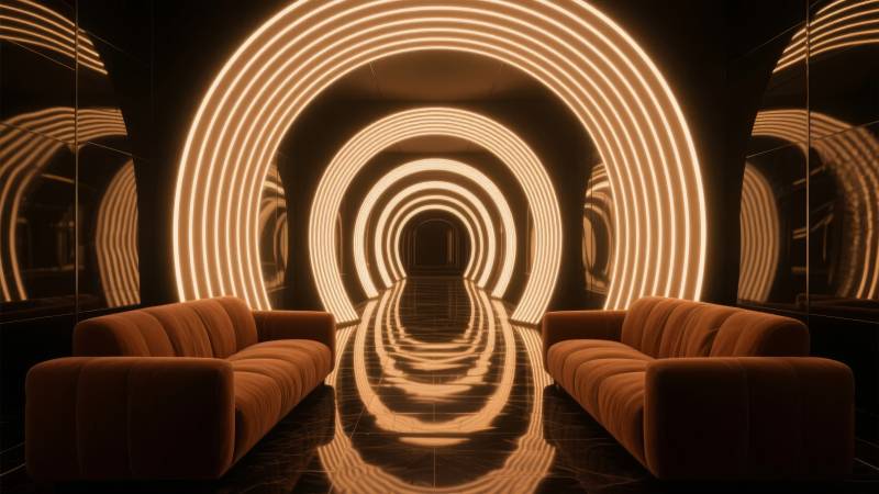 光影隧道沙发图片