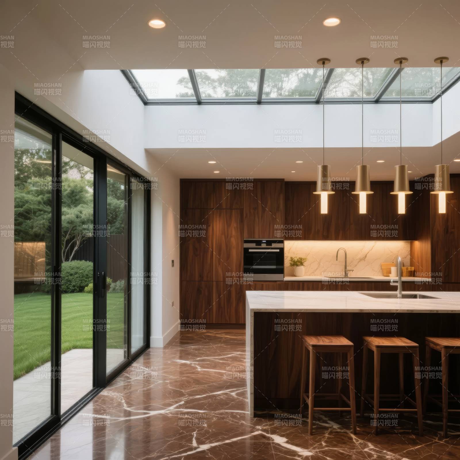 现代厨房 通透设计图片