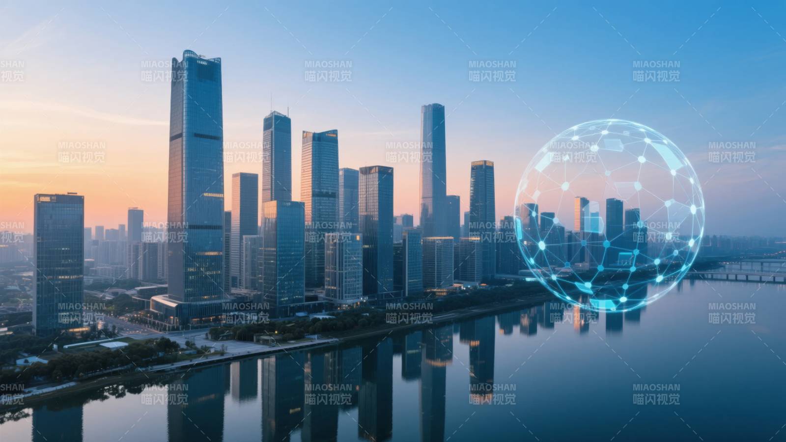 智慧城市未来图景图片