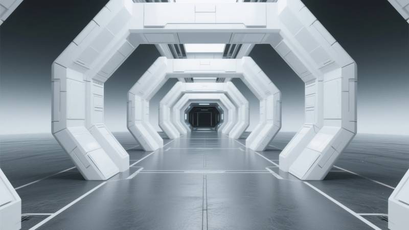 未来科技隧道图片