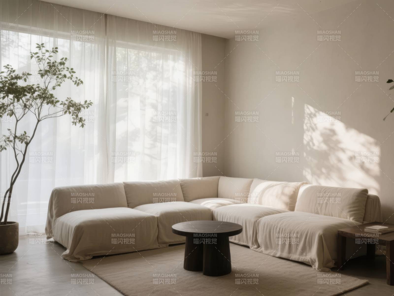 简约客厅 阳光洒落图片