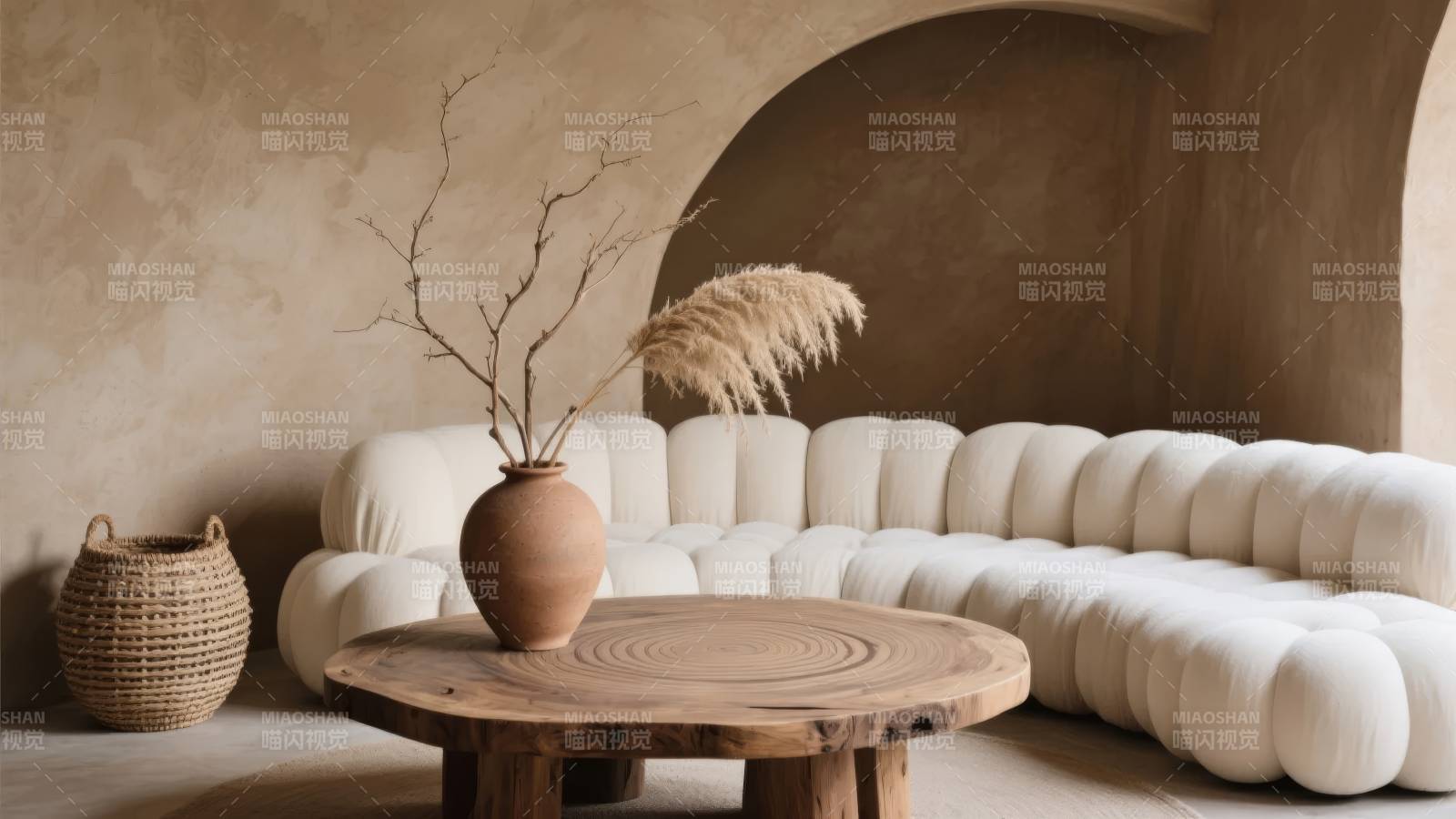 侘寂风客厅一角图片