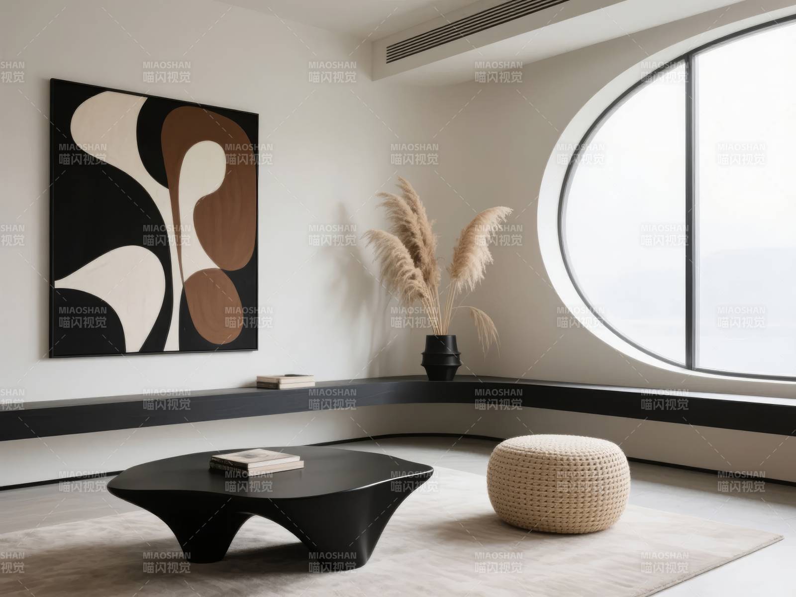 现代简约客厅一角图片