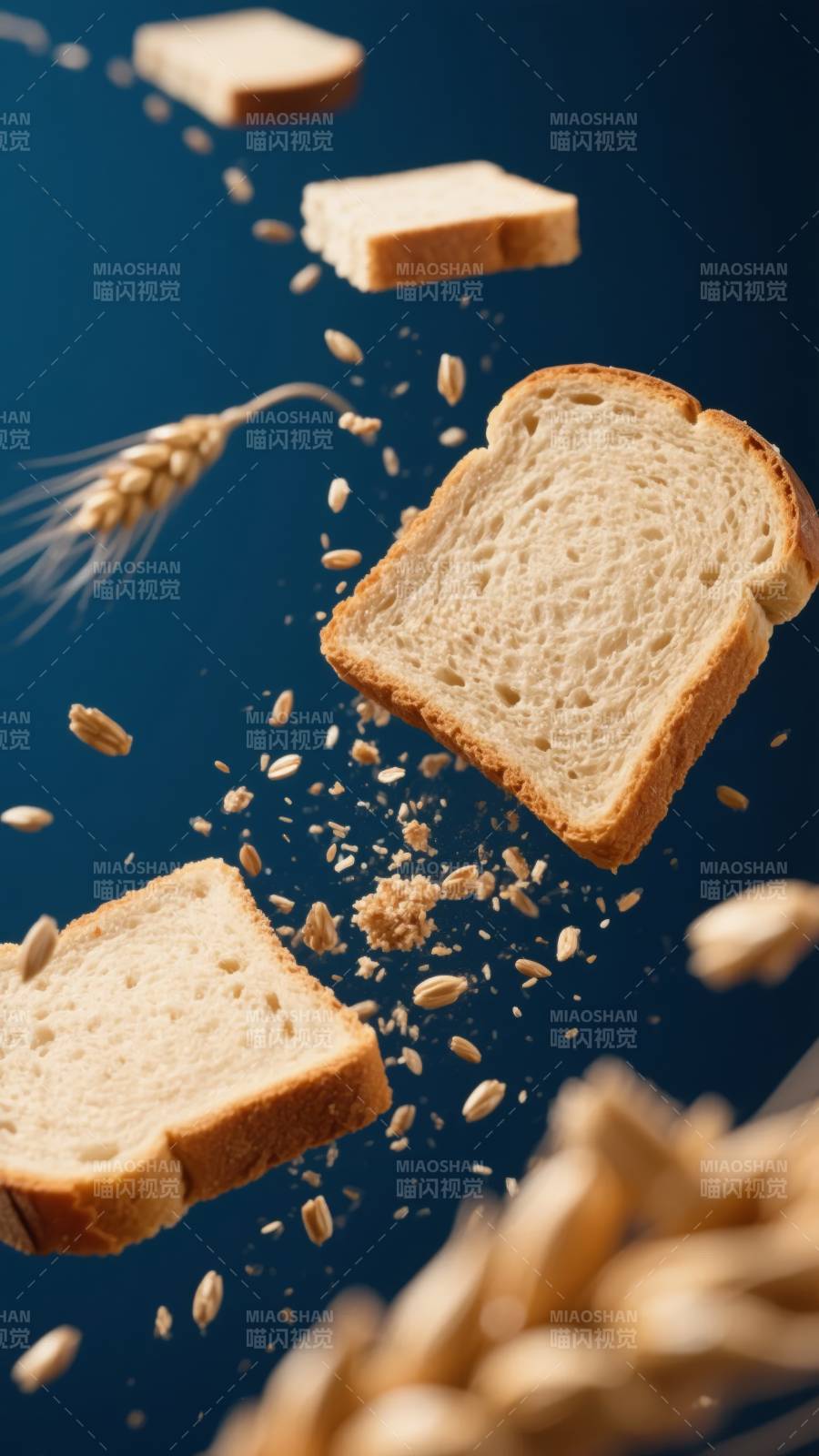 面包飘浮 麦香四溢图片