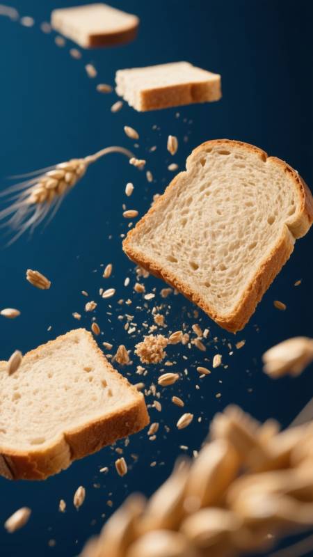 面包飘浮 麦香四溢图片