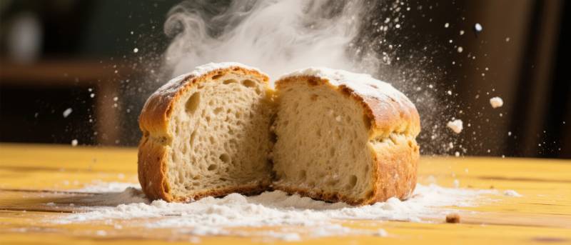 新鲜出炉的面包图片