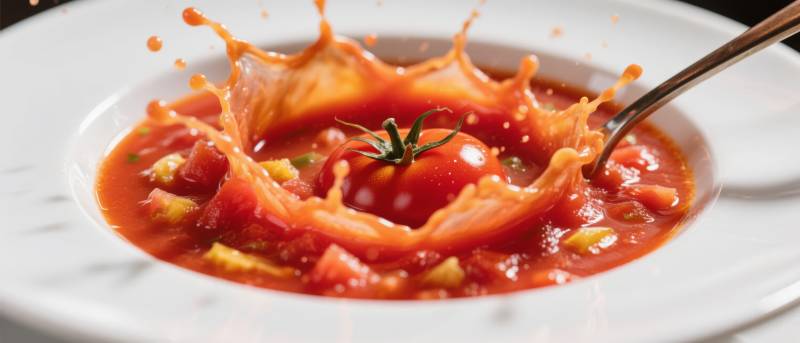 番茄汤飞溅瞬间图片