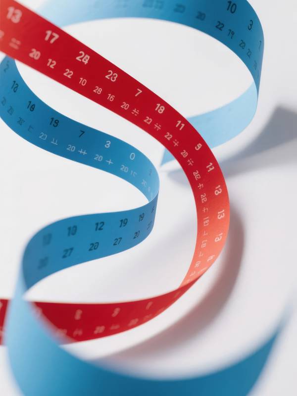 彩色卷尺数字缠绕图片