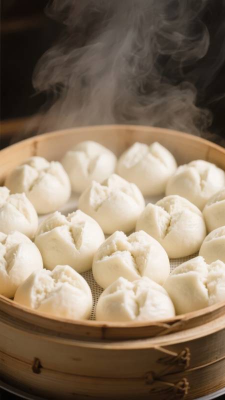 热气腾腾的包子图片