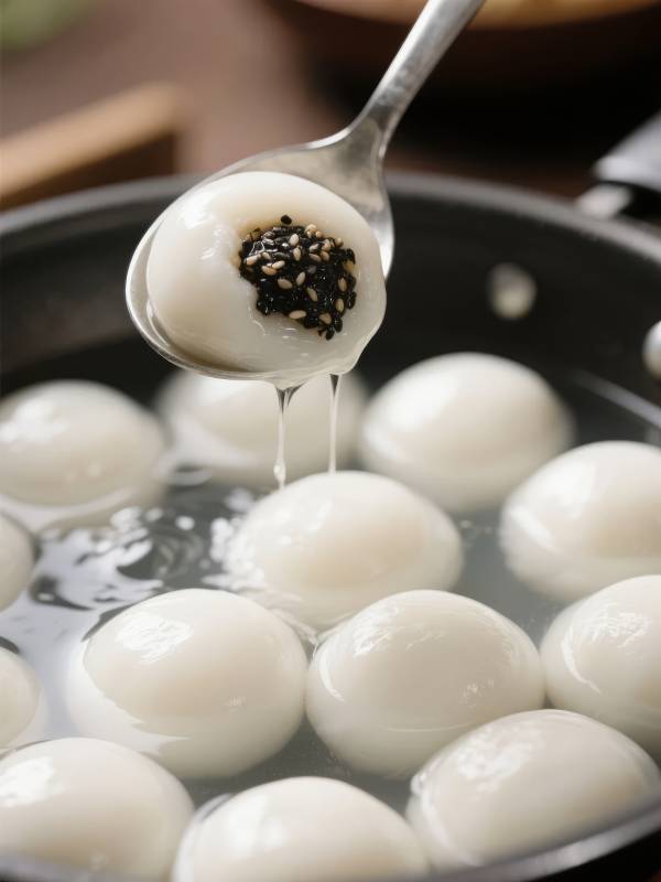 汤圆飘香 芝麻馅料图片