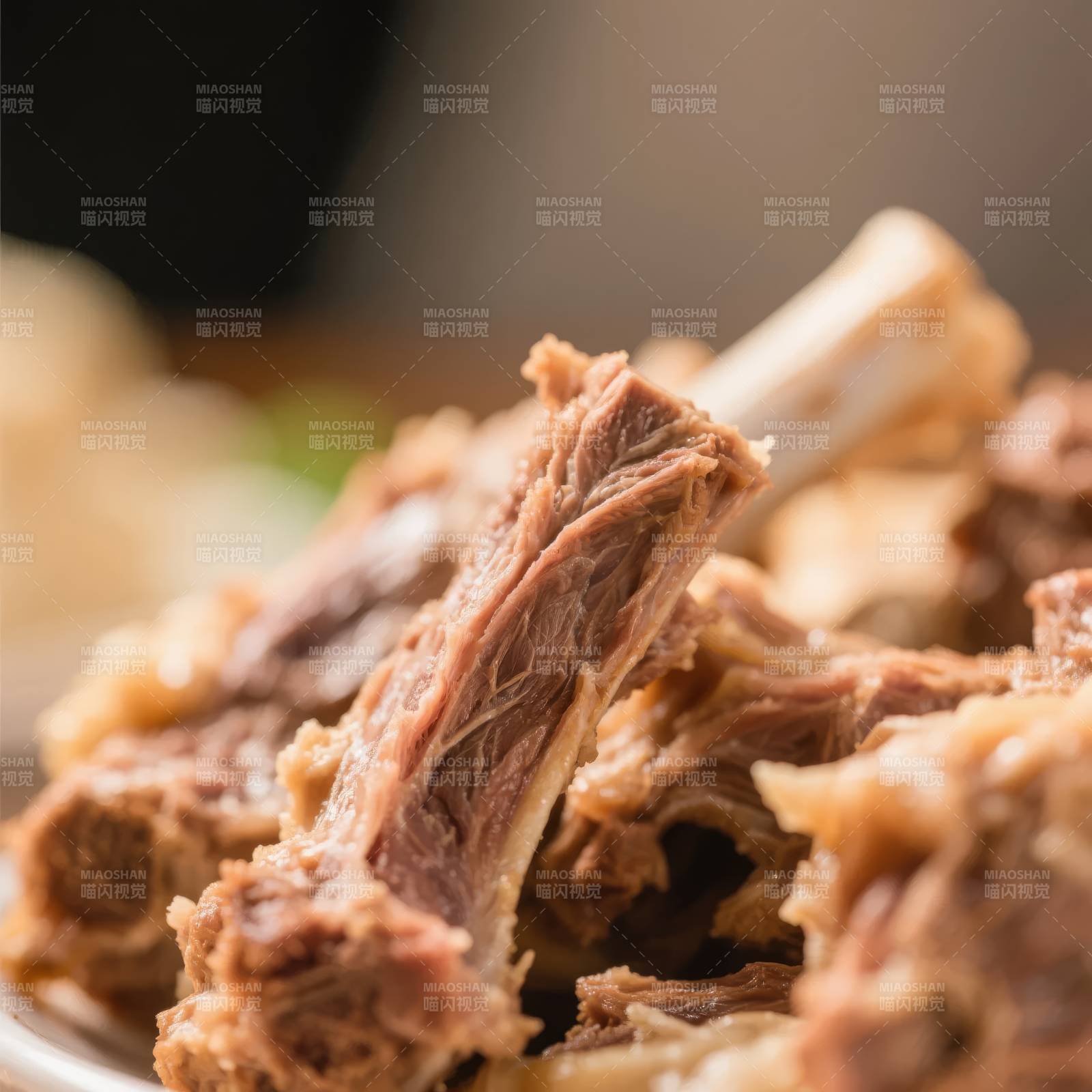 香酥羊排特写图片