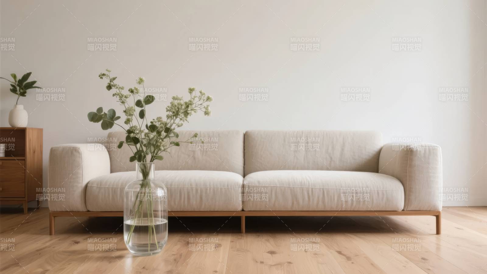 简约客厅沙发布置图片