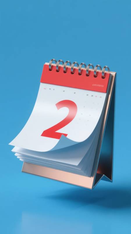 日历翻页 二月到来图片