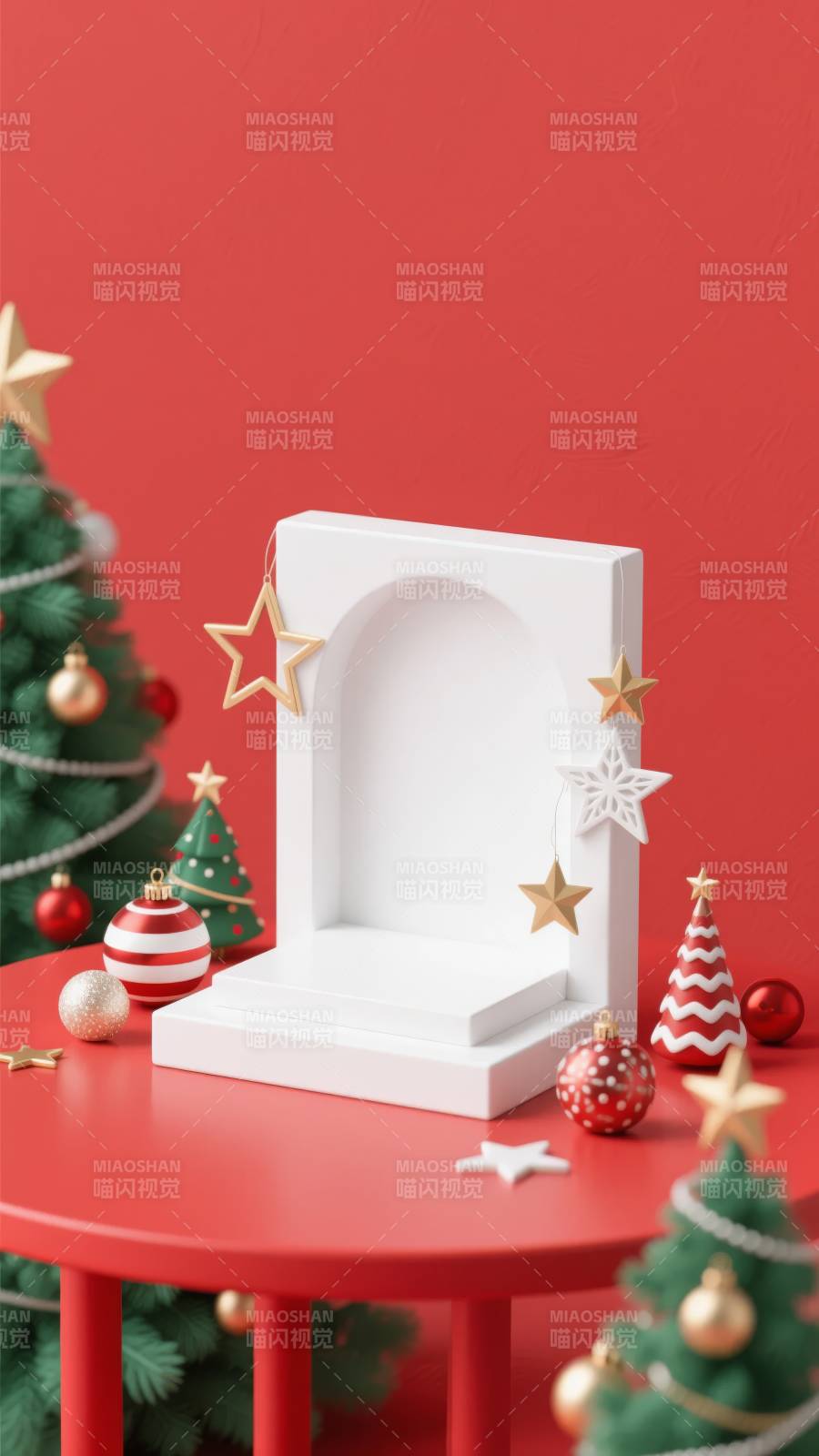 圣诞装饰展示台图片