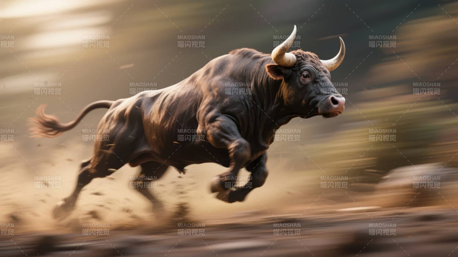 奔牛疾驰图片