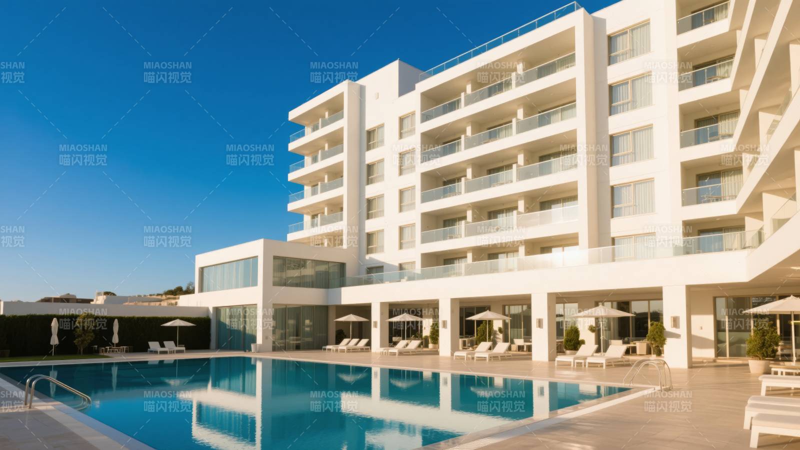 现代泳池度假酒店图片