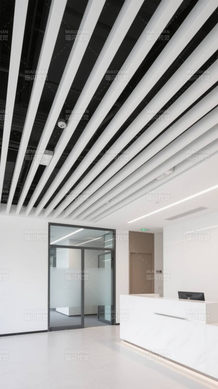 现代简约办公大厅图片