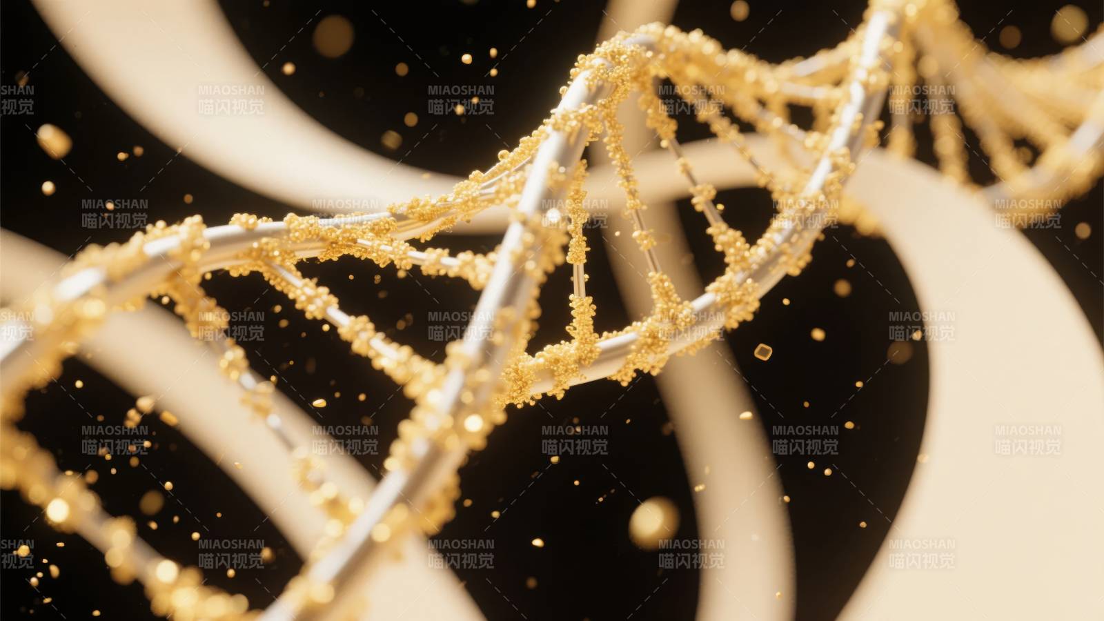 金色DNA双螺旋图片