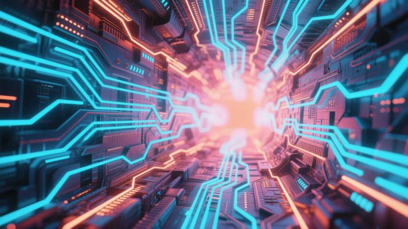 未来科技隧道图片