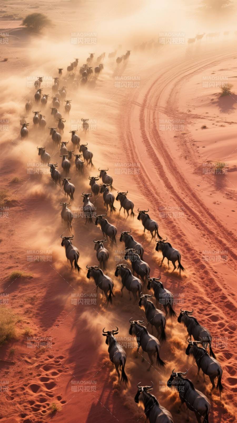 草原迁徙壮观景象图片