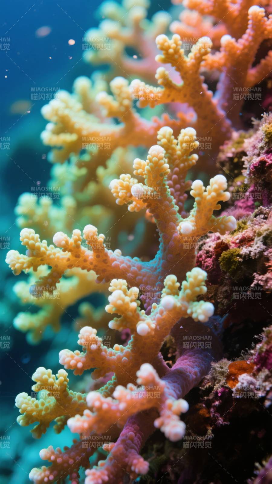 珊瑚礁的美丽景象图片