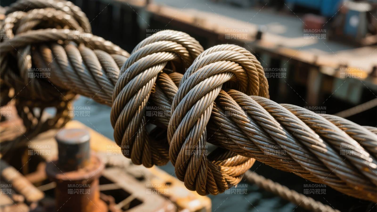 钢缆紧缚码头图片