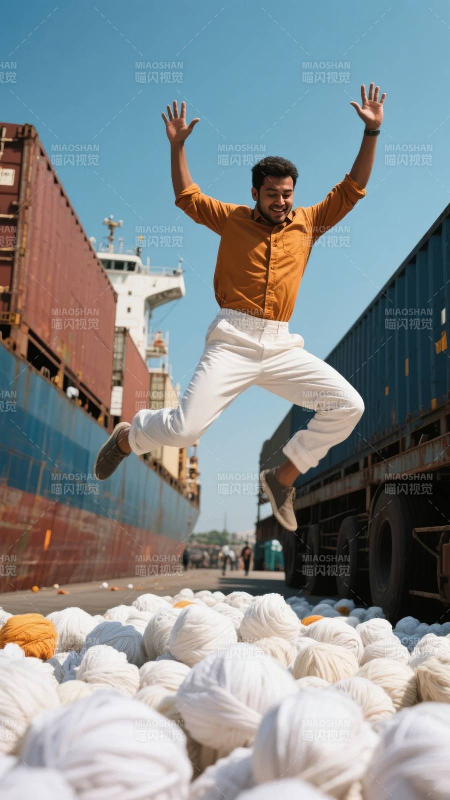 跃动的港口瞬间图片